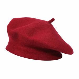 Wool French Beret Hat Solid Color Beret Cap For Women Girls (garnet)🦖
